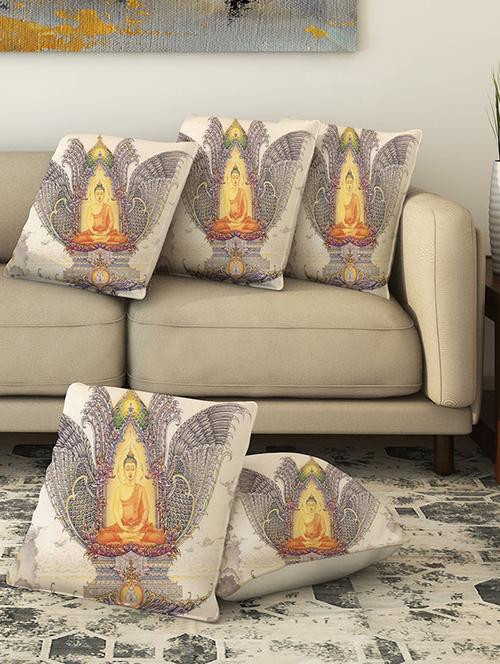 la verve digital printed canvas cushion cover - 13462867 - Very Small Image - 1