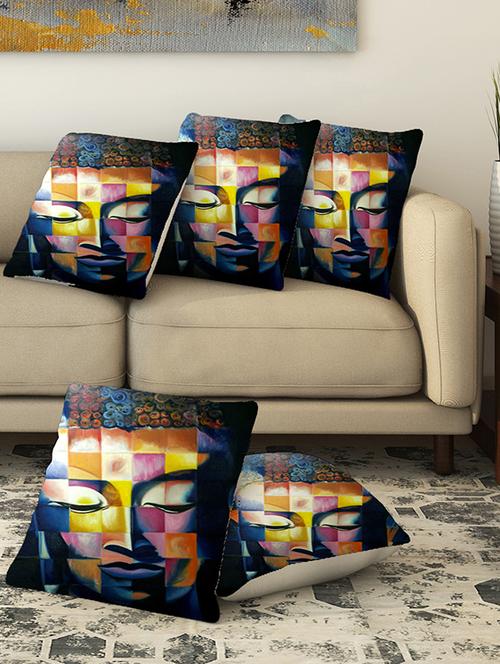 la verve digital printed canvas cushion cover - 13462873 - Very Small Image - 1