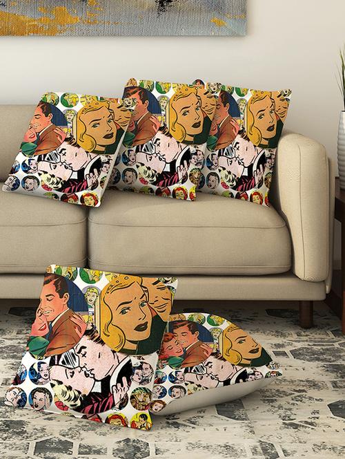 la verve digital printed canvas cushion cover - 13462889 - Very Small Image - 1