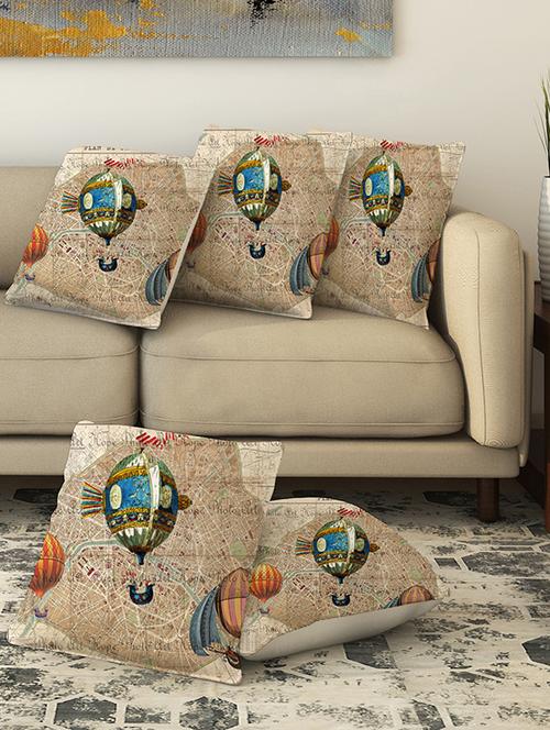la verve digital printed canvas cushion cover - 13462891 - Very Small Image - 1