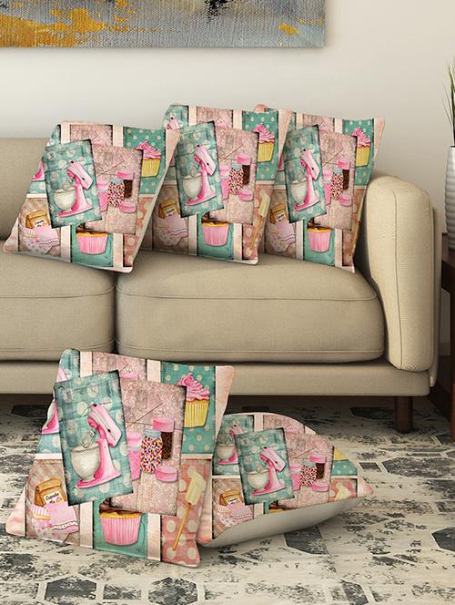 la verve digital printed canvas cushion cover - 13462892 - Very Small Image - 1