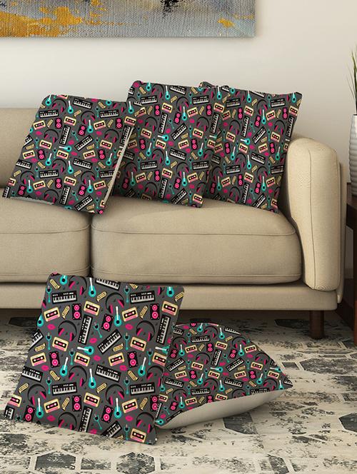 la verve digital printed canvas cushion cover - 13462934 - Very Small Image - 1