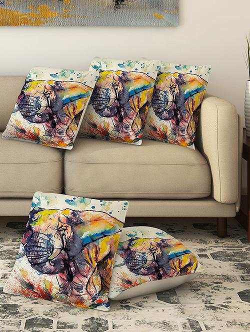 la verve digital printed canvas cushion cover - 13462935 - Very Small Image - 1