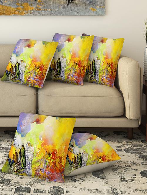 la verve digital printed canvas cushion cover - 13462939 - Very Small Image - 1