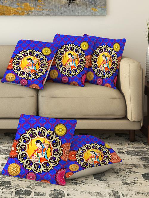 la verve digital printed canvas cushion cover - 13462948 - Very Small Image - 1