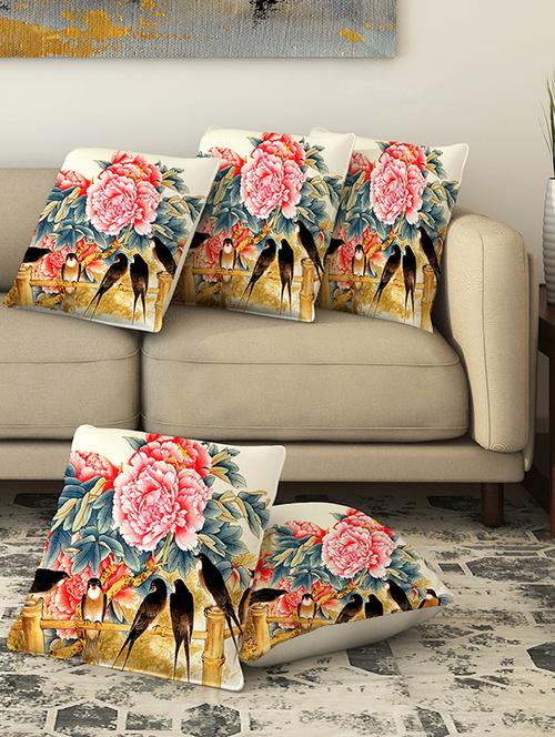la verve digital printed canvas cushion cover - 13462973 - Very Small Image - 1