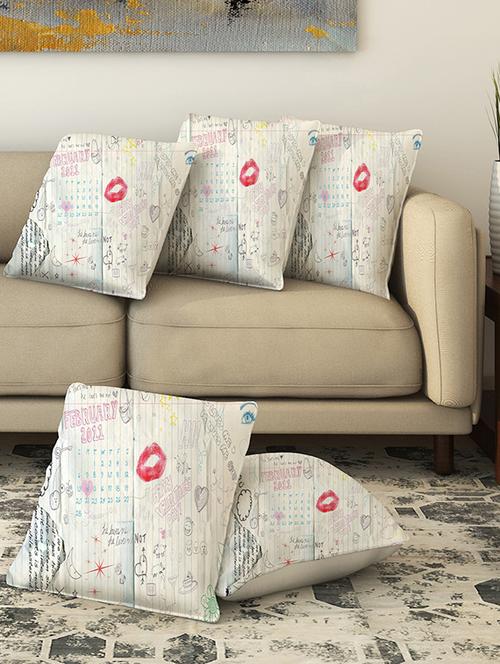 la verve digital printed canvas cushion cover - 13463000 - Very Small Image - 1