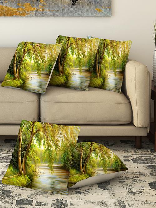 la verve digital printed canvas cushion cover - 13463009 - Very Small Image - 1