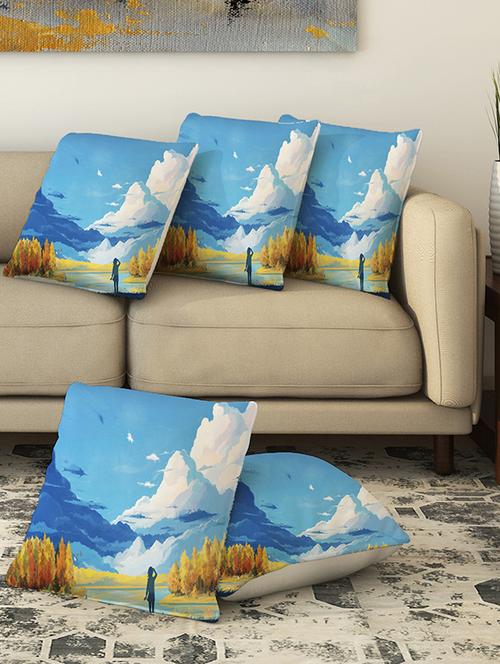 la verve digital printed canvas cushion cover - 13463015 - Very Small Image - 1