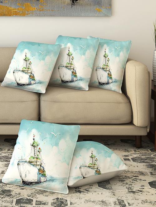 la verve digital printed canvas cushion cover - 13463016 - Very Small Image - 1