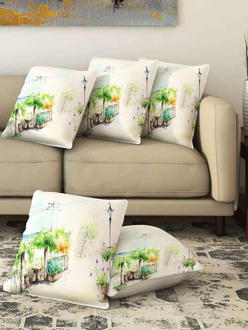 la verve digital printed canvas cushion cover - 13463017 - Very Small Image - 1