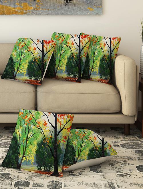 la verve digital printed canvas cushion cover - 13463022 - Very Small Image - 1