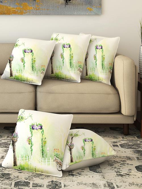 la verve digital printed canvas cushion cover - 13463023 - Very Small Image - 1