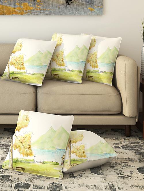 la verve digital printed canvas cushion cover - 13463024 - Very Small Image - 1