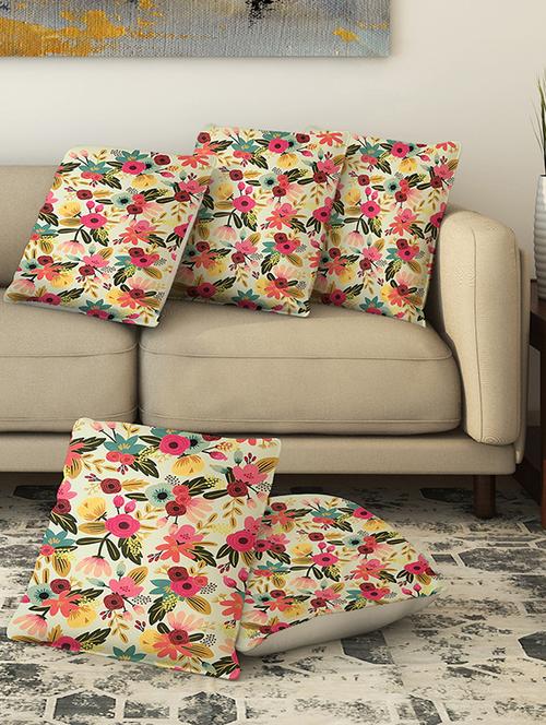 la verve digital printed canvas cushion cover - 13463027 - Very Small Image - 1