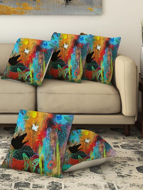 la verve digital printed canvas cushion cover - 13463028 - Very Small Image - 1