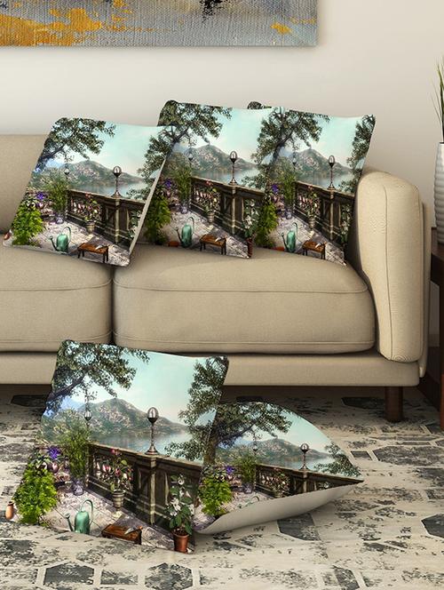 la verve digital printed canvas cushion cover - 13463038 - Very Small Image - 1