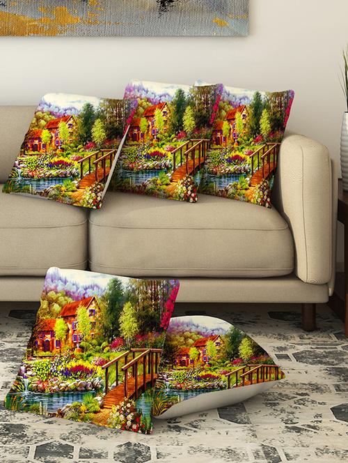 la verve digital printed canvas cushion cover - 13463041 - Very Small Image - 1