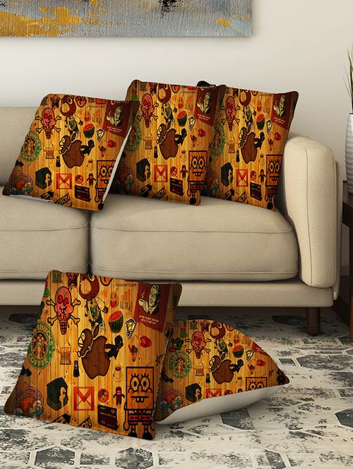la verve digital printed canvas cushion cover - 13463054 - Very Small Image - 1