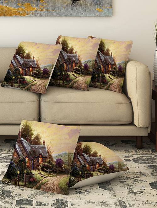 la verve digital printed canvas cushion cover - 13463062 - Very Small Image - 1
