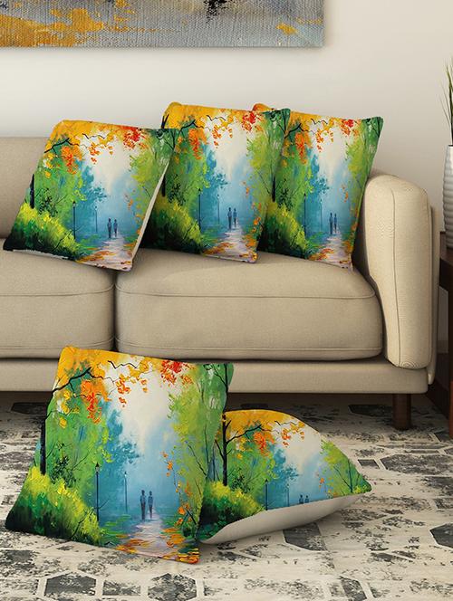 la verve digital printed canvas cushion cover - 13463076 - Very Small Image - 1
