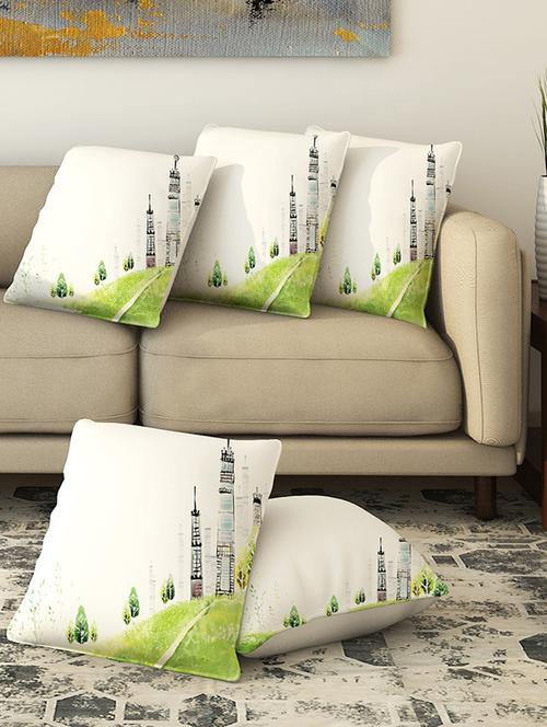 la verve digital printed canvas cushion cover - 13463090 - Very Small Image - 1