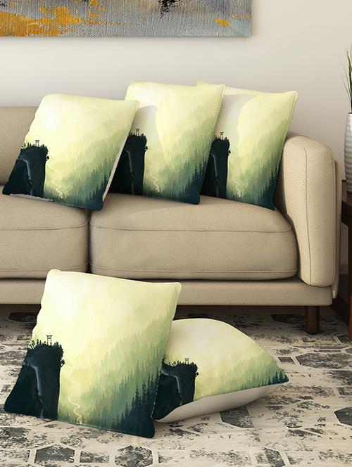 la verve digital printed canvas cushion cover - 13463109 - Very Small Image - 1