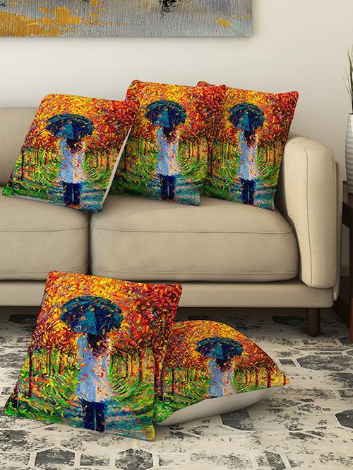 la verve digital printed canvas cushion cover - 13463112 - Very Small Image - 1