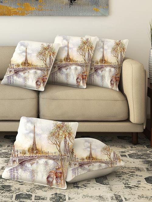 la verve digital printed canvas cushion cover - 13463119 - Very Small Image - 1