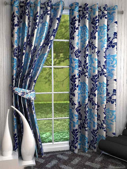 white polyester printed curtain - 13464533 - Very Small Image - 1