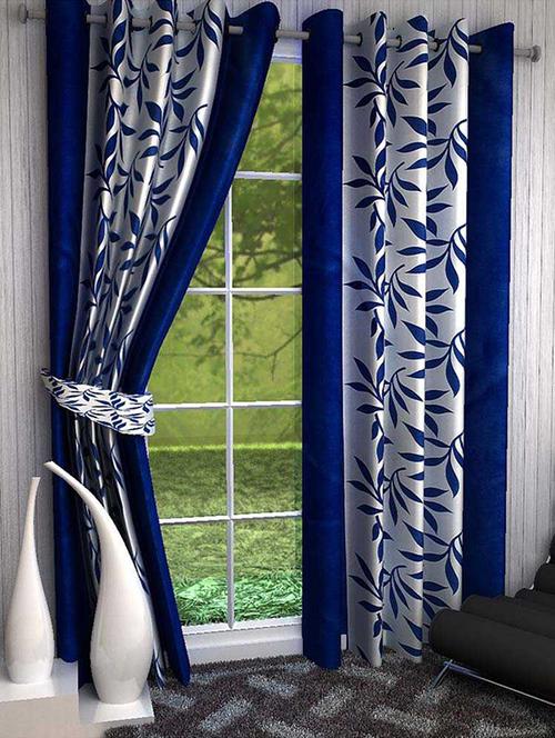 white polyester printed door curtain - 13464536 - Very Small Image - 1