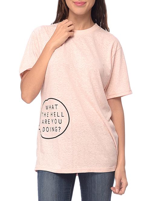 pink printed cotton regular tee - 13464864 - Very Small Image - 1