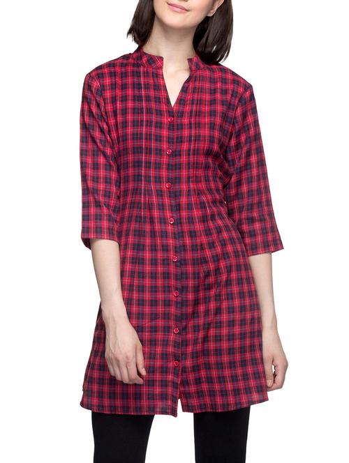 red cotton regular tunic - 13467923 - Very Small Image - 1