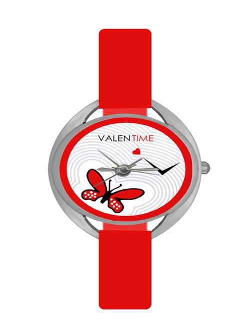 valentime round dial silicone strap watch - 13469400 - Very Small Image - 1