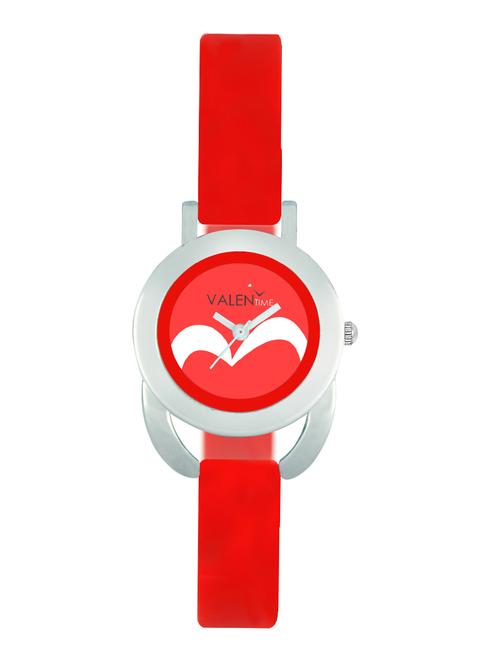 valentime silicone strap round dial watch - 13469415 - Very Small Image - 1
