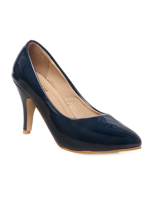 blue leather slip on pumps - 13478531 - Very Small Image - 1