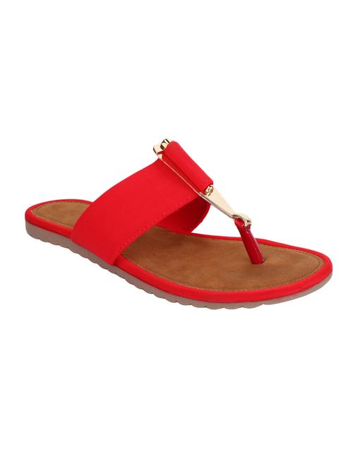 red satin toe separator sandals - 13479196 - Very Small Image - 1