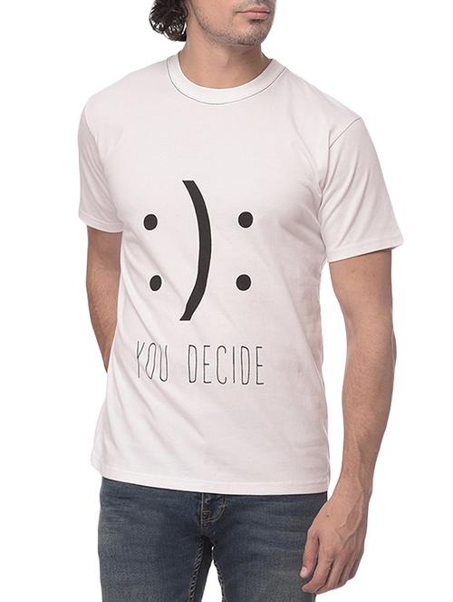 white chest print t-shirt - 13479806 - Very Small Image - 1