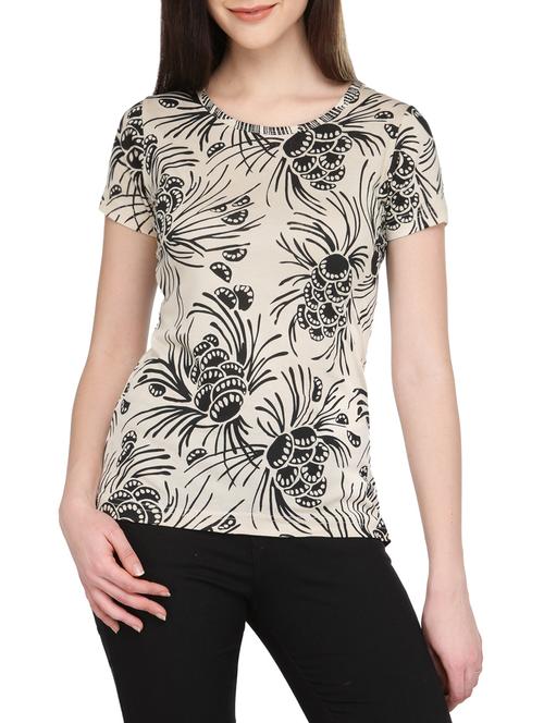 off white cotton regular top - 13480087 - Very Small Image - 1