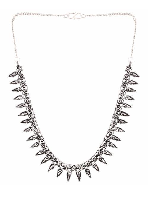 silver metal long necklace - 13496524 - Very Small Image - 1