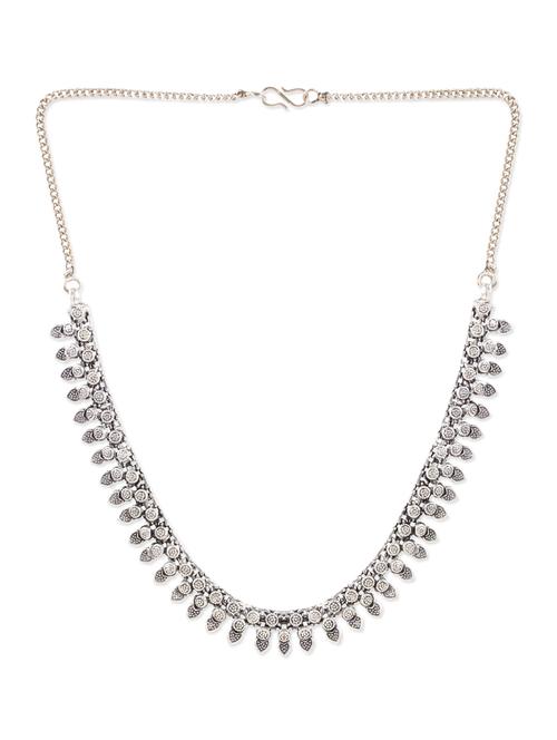 silver metal long necklace - 13496525 - Very Small Image - 1