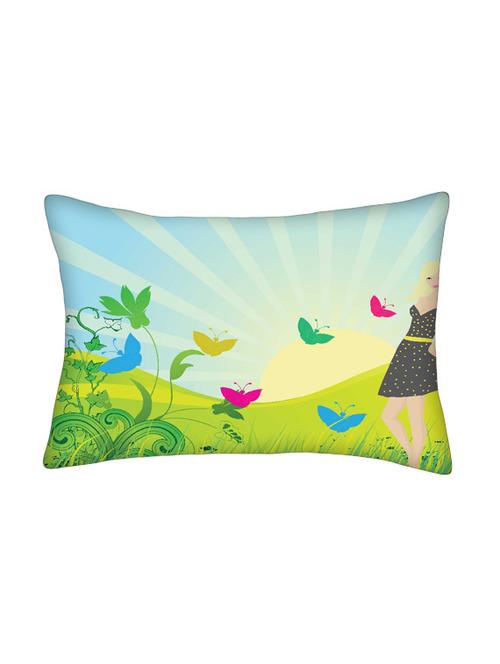 snoogg multicolor polyester cushion cover - 13498057 - Very Small Image - 1