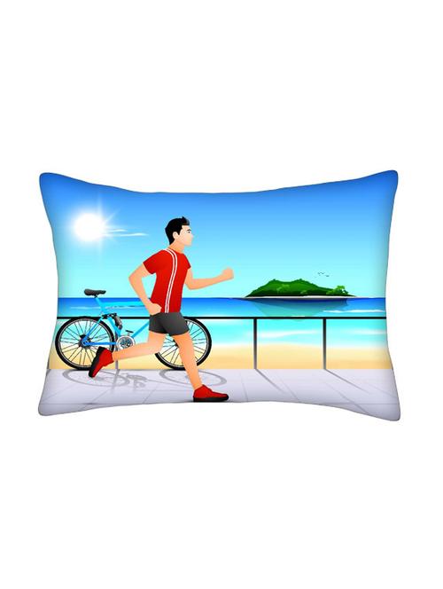 snoogg multicolor polyester cushion cover - 13498121 - Very Small Image - 1