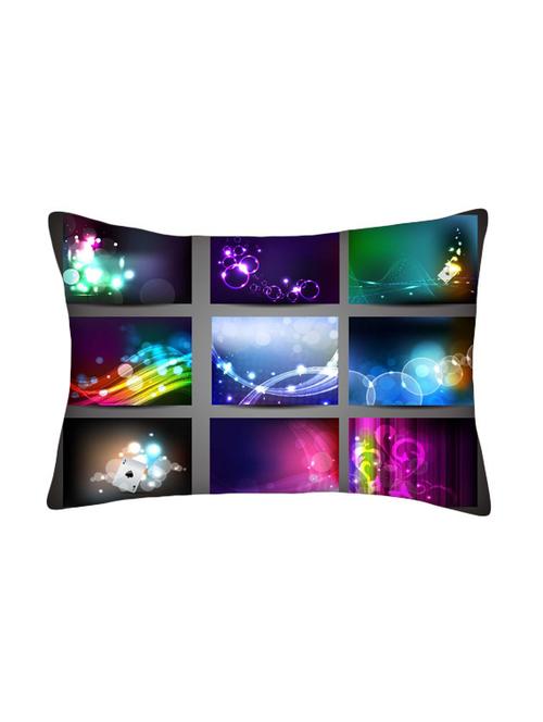 snoogg multicolor polyester cushion cover - 13498375 - Very Small Image - 1