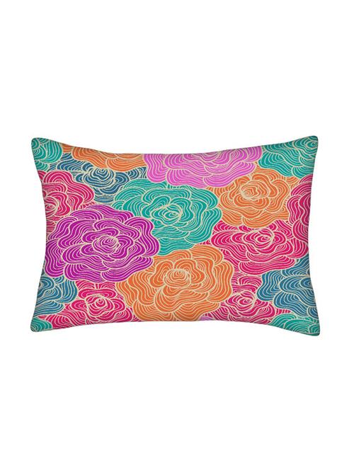 snoogg multicolor polyester cushion cover - 13498650 - Very Small Image - 1