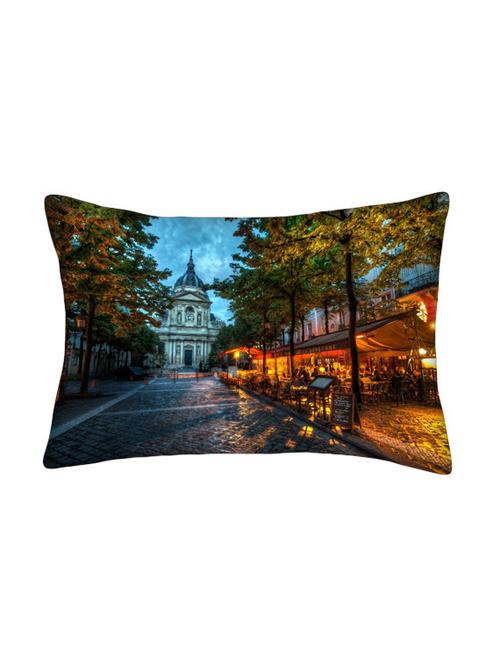 snoogg multicolor polyester cushion cover - 13498991 - Very Small Image - 1