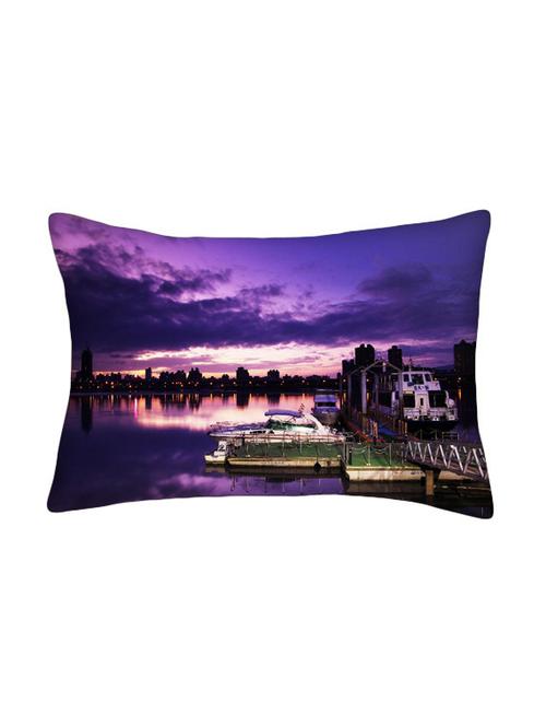 snoogg multicolor polyester cushion cover - 13499104 - Very Small Image - 1