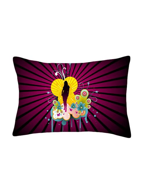 snoogg multicolor polyester cushion cover - 13499290 - Very Small Image - 1