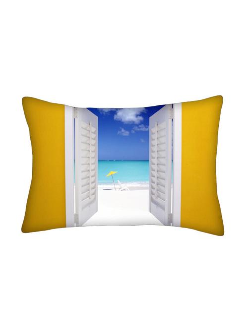 snoogg multicolor polyester cushion cover - 13499340 - Very Small Image - 1