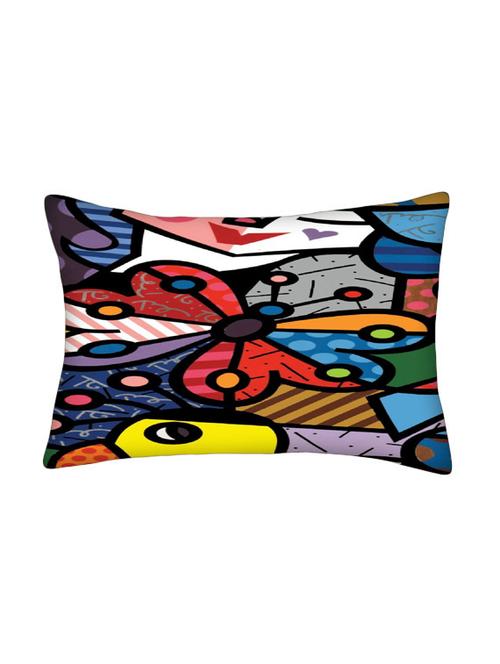 snoogg multicolor polyester cushion cover - 13499495 - Very Small Image - 1